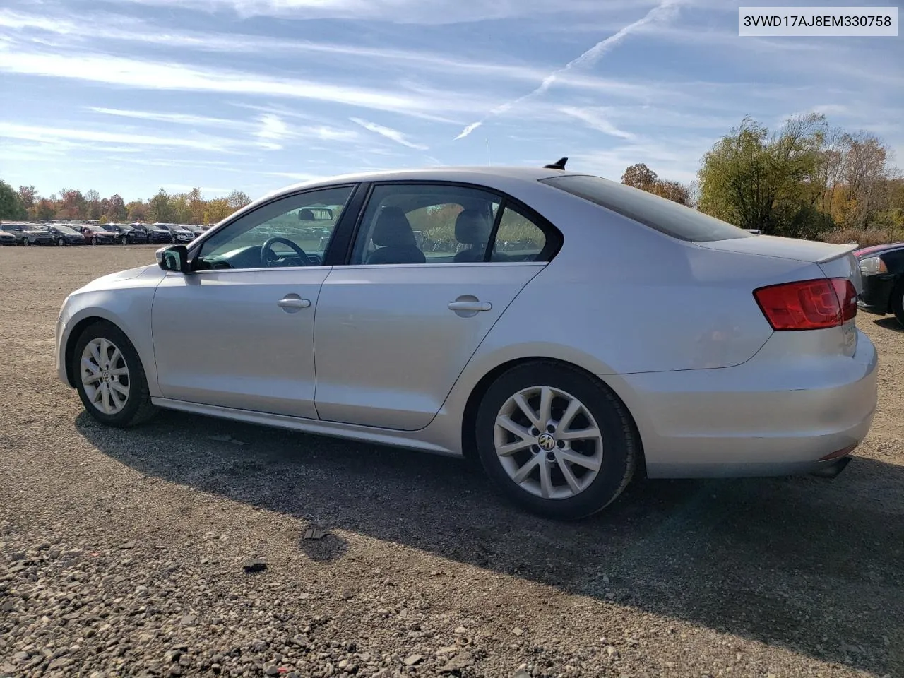 2014 Volkswagen Jetta Se VIN: 3VWD17AJ8EM330758 Lot: 77440324