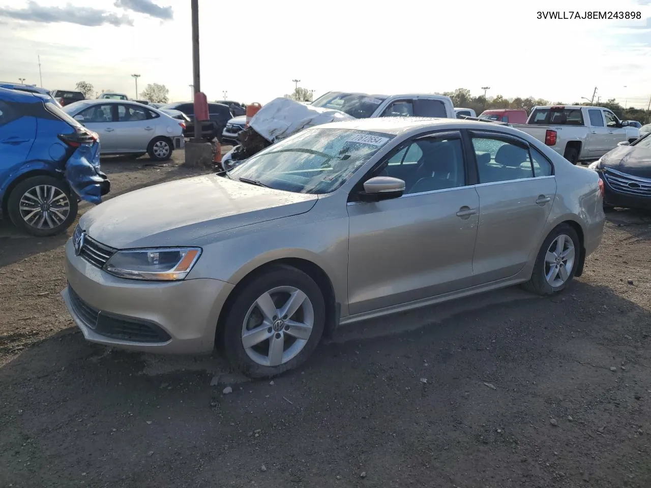 2014 Volkswagen Jetta Tdi VIN: 3VWLL7AJ8EM243898 Lot: 77612654