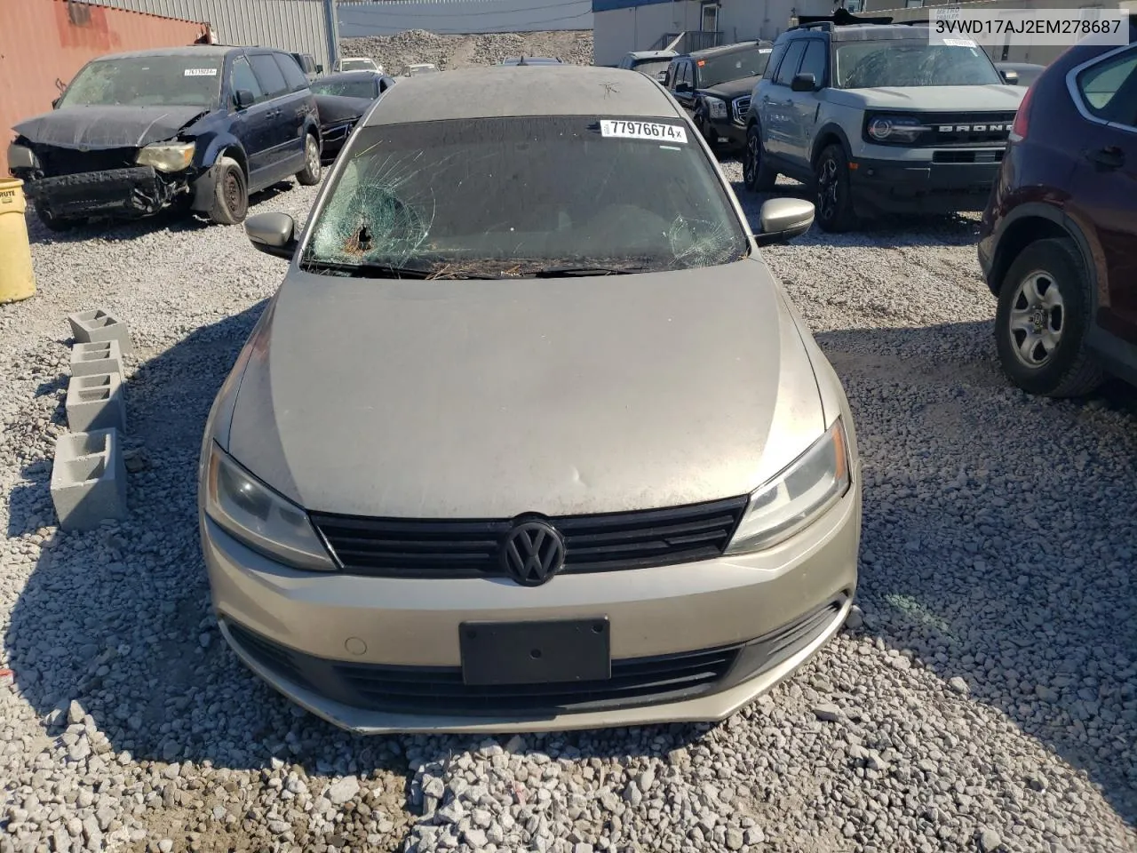 2014 Volkswagen Jetta Se VIN: 3VWD17AJ2EM278687 Lot: 77976674