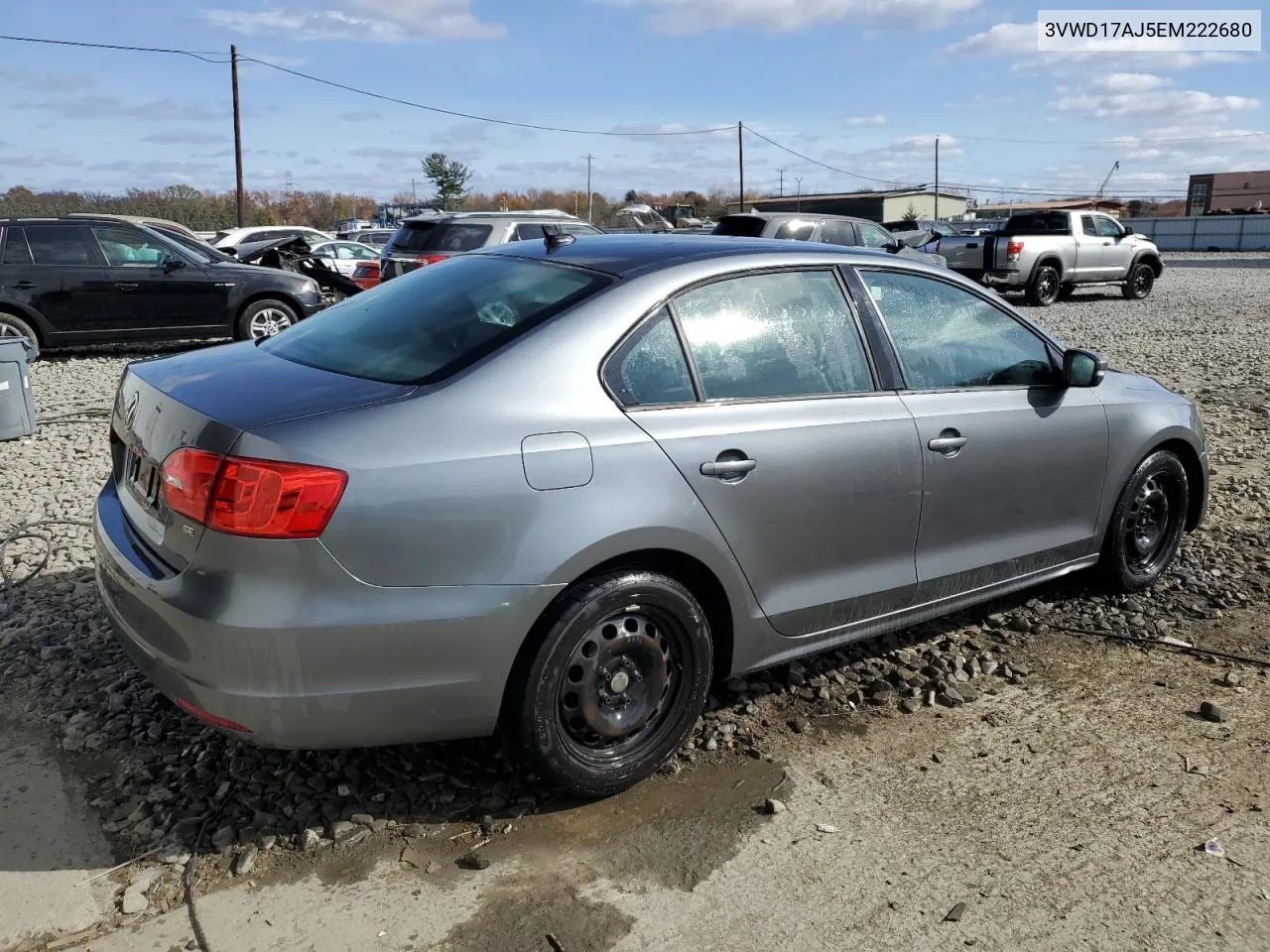 2014 Volkswagen Jetta Se VIN: 3VWD17AJ5EM222680 Lot: 77995074