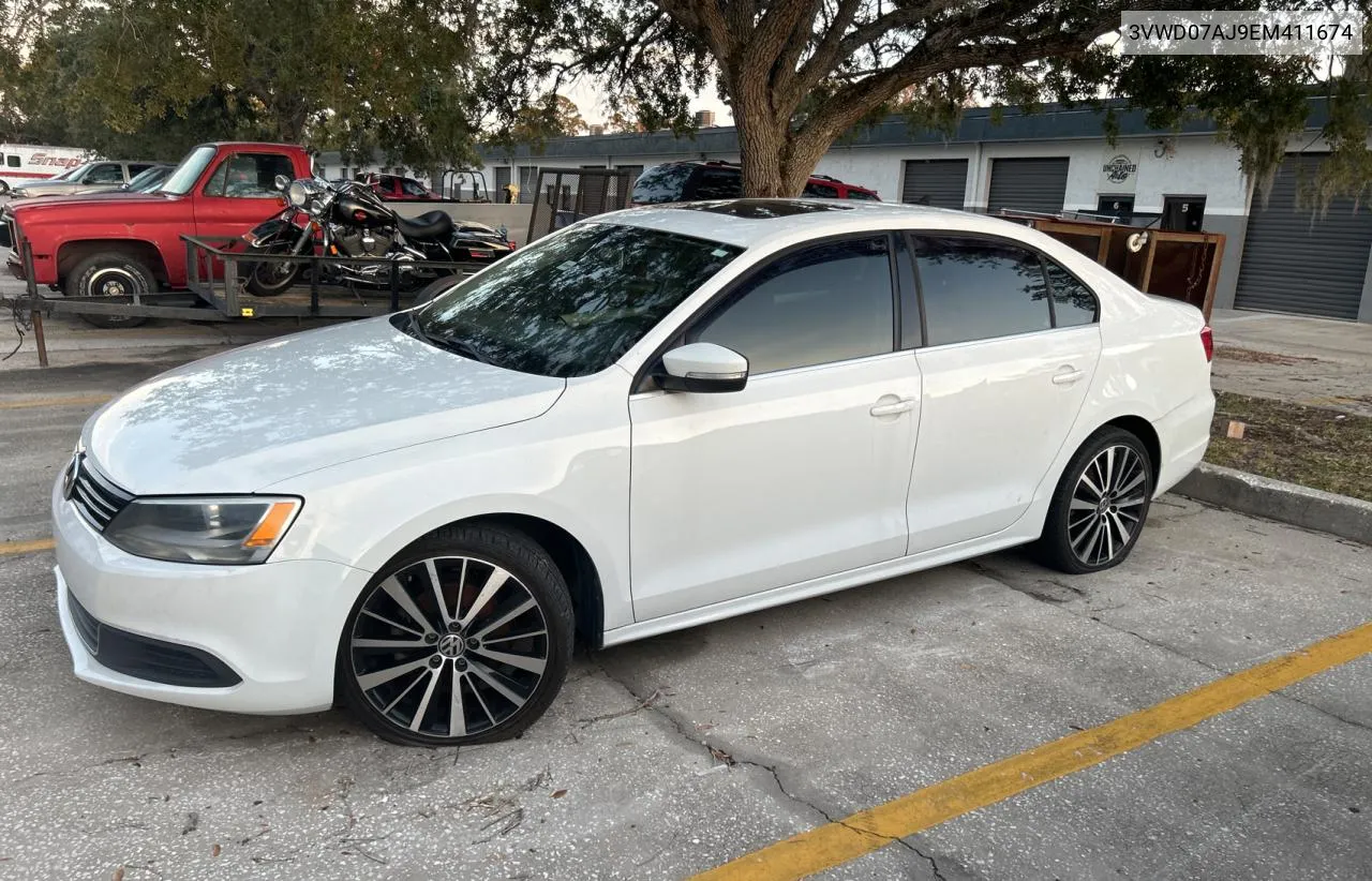 2014 Volkswagen Jetta Se VIN: 3VWD07AJ9EM411674 Lot: 78613404