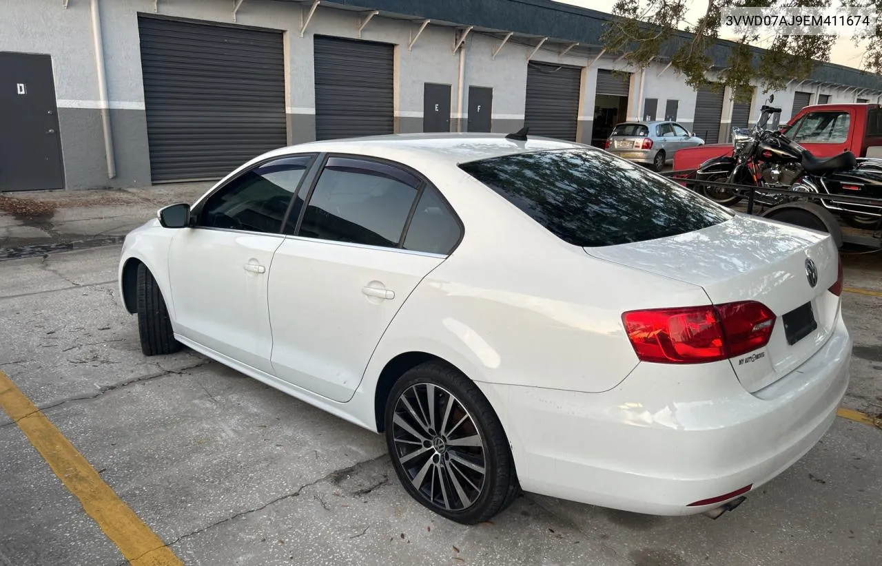 2014 Volkswagen Jetta Se VIN: 3VWD07AJ9EM411674 Lot: 78613404