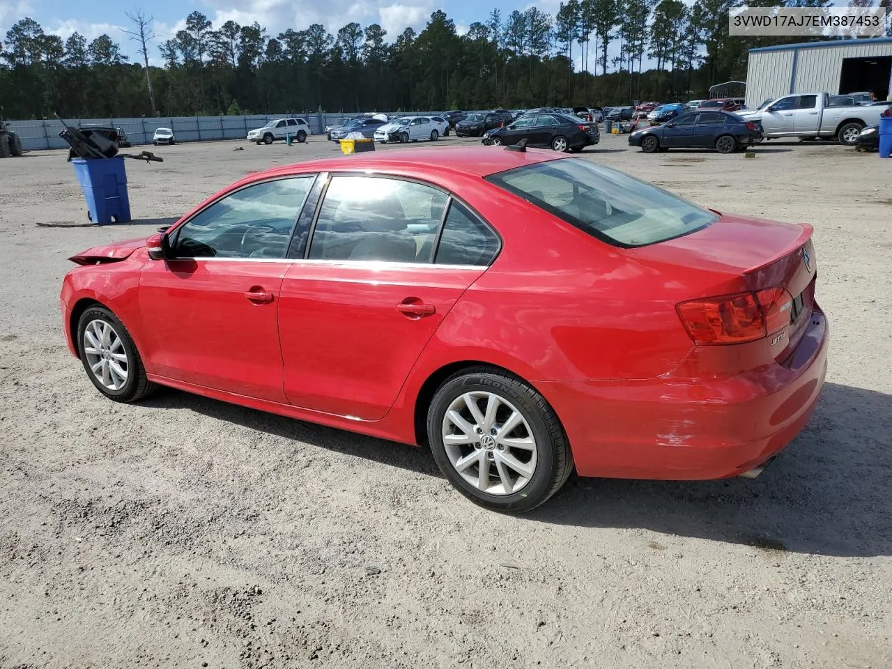 2014 Volkswagen Jetta Se VIN: 3VWD17AJ7EM387453 Lot: 78891184