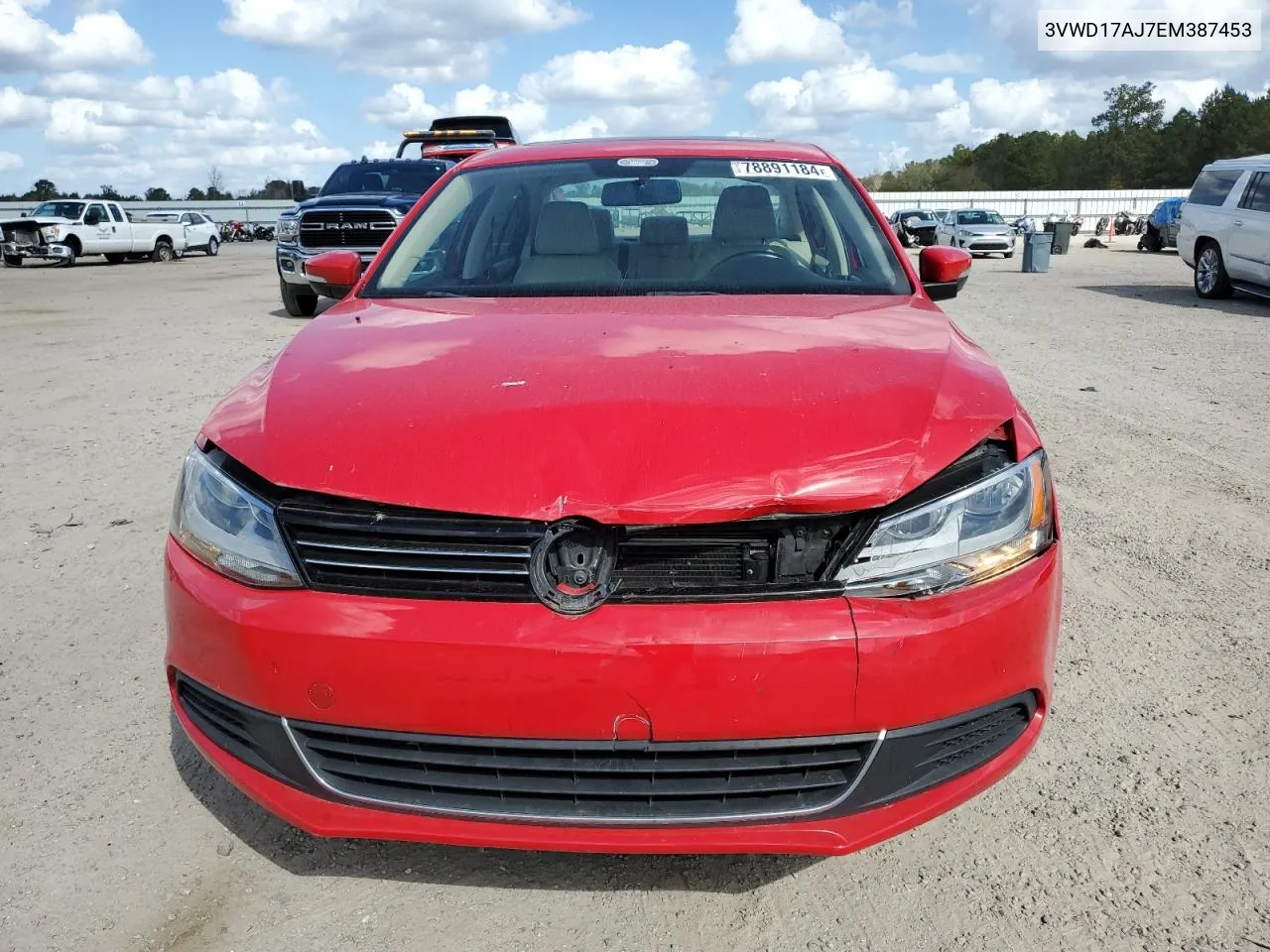 2014 Volkswagen Jetta Se VIN: 3VWD17AJ7EM387453 Lot: 78891184