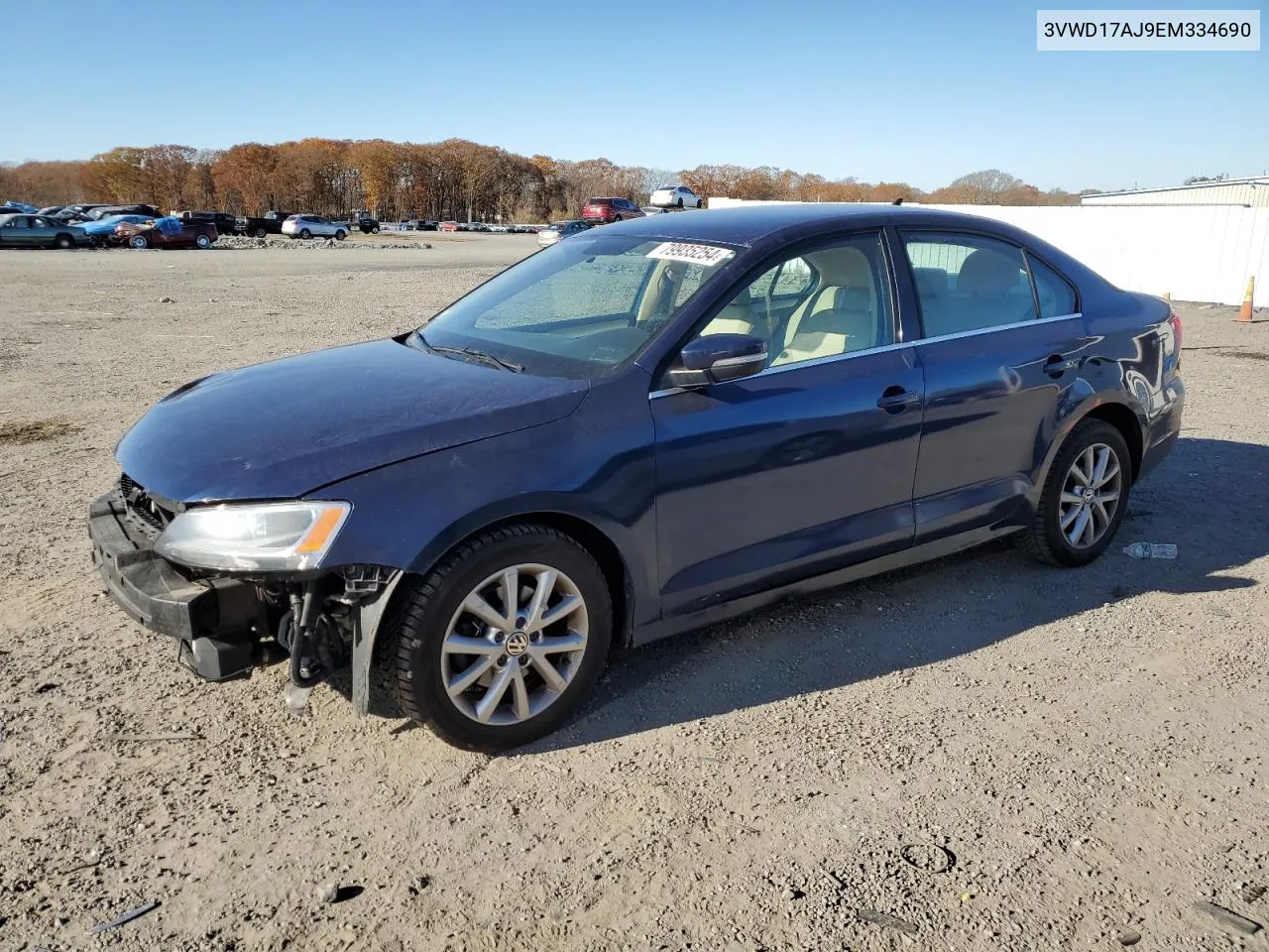 2014 Volkswagen Jetta Se VIN: 3VWD17AJ9EM334690 Lot: 79935254