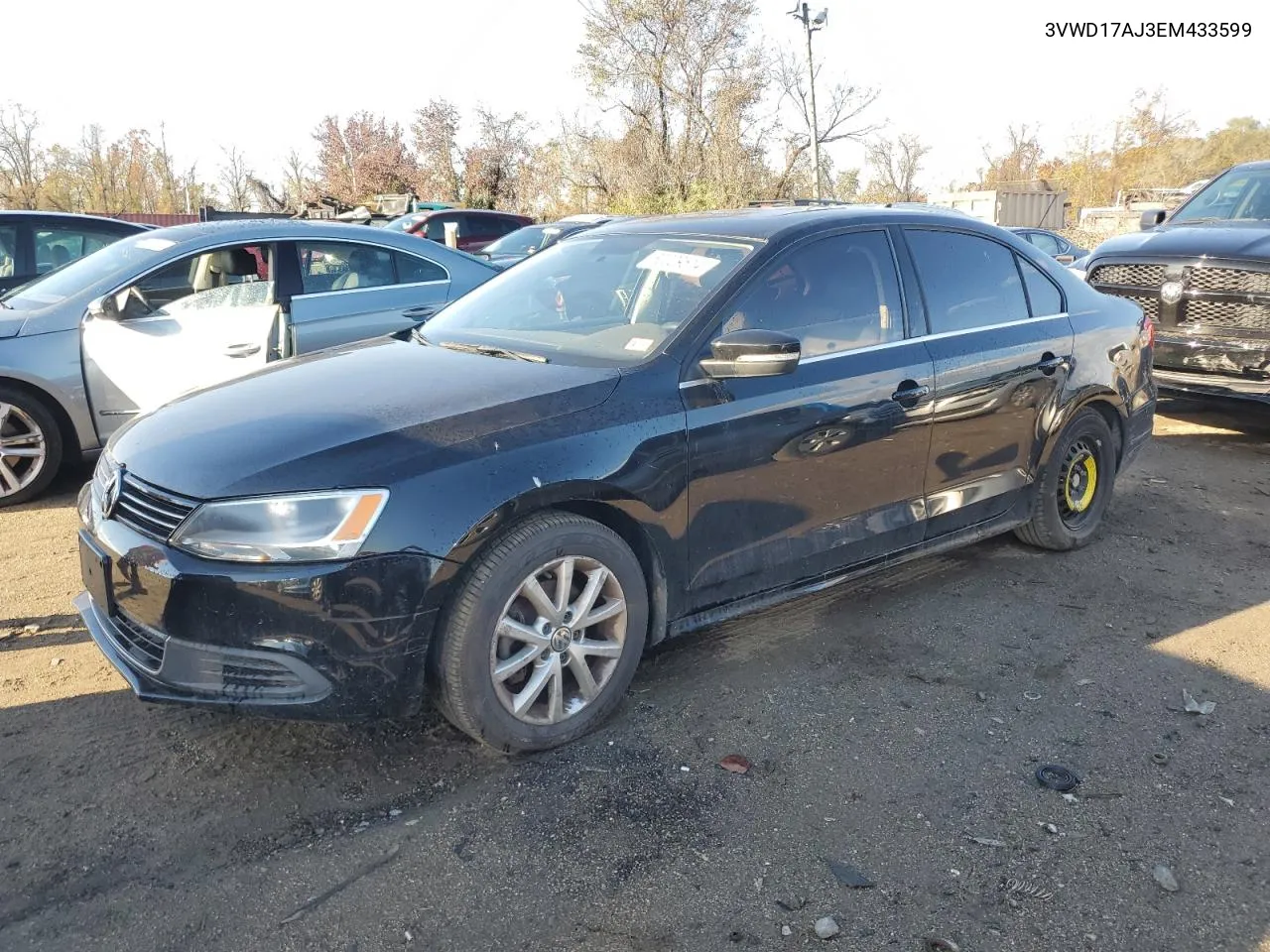 2014 Volkswagen Jetta Se VIN: 3VWD17AJ3EM433599 Lot: 80029514