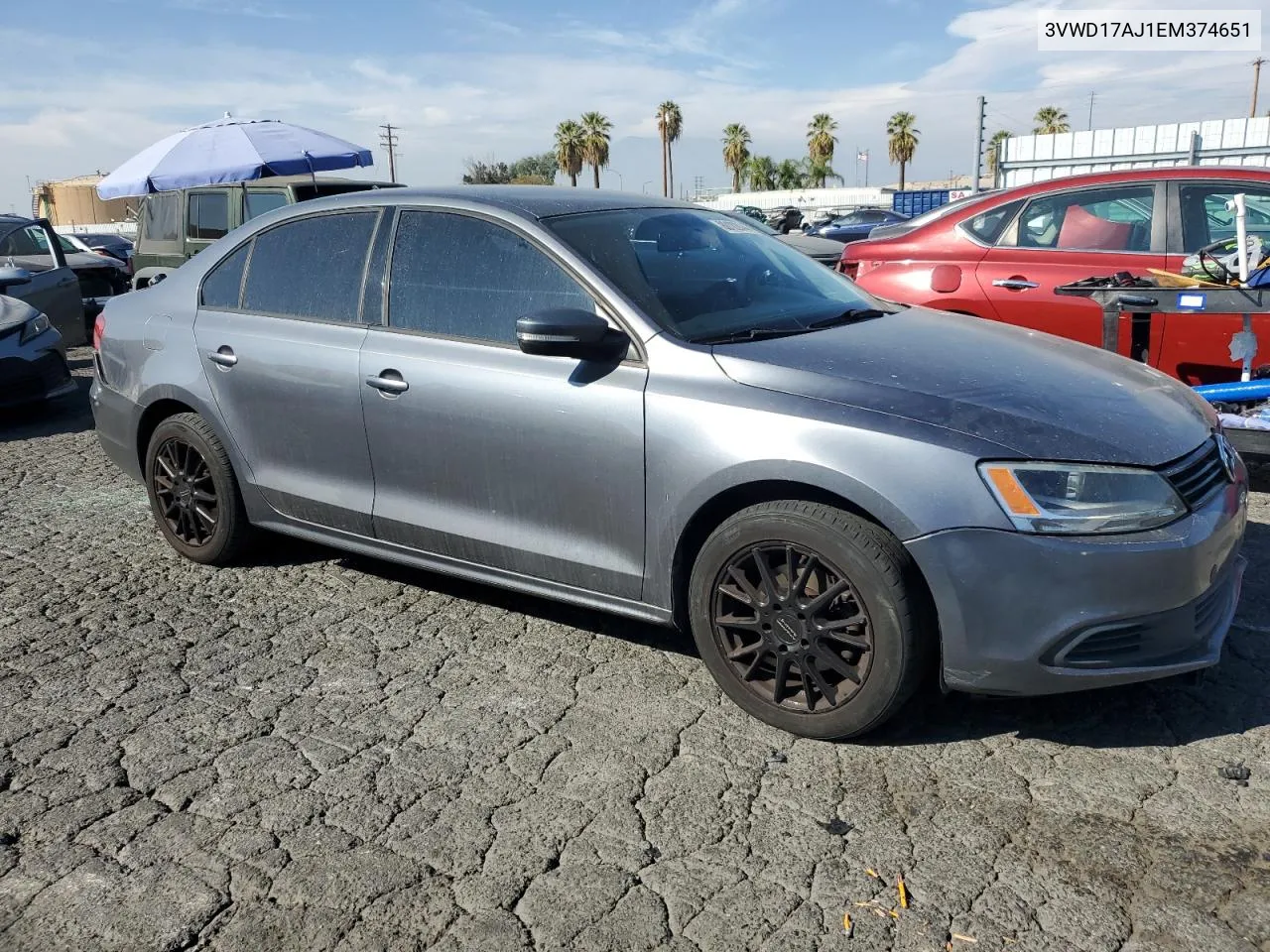 2014 Volkswagen Jetta Se VIN: 3VWD17AJ1EM374651 Lot: 80122844