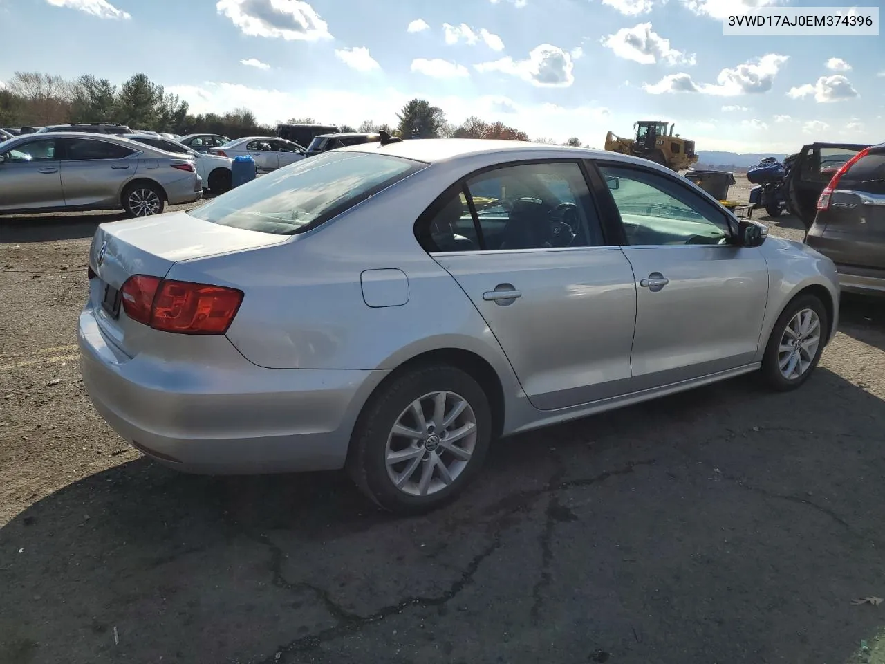 2014 Volkswagen Jetta Se VIN: 3VWD17AJ0EM374396 Lot: 80316174