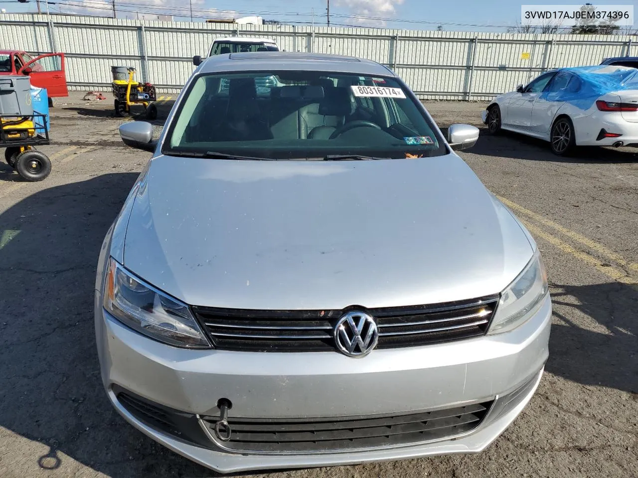 2014 Volkswagen Jetta Se VIN: 3VWD17AJ0EM374396 Lot: 80316174