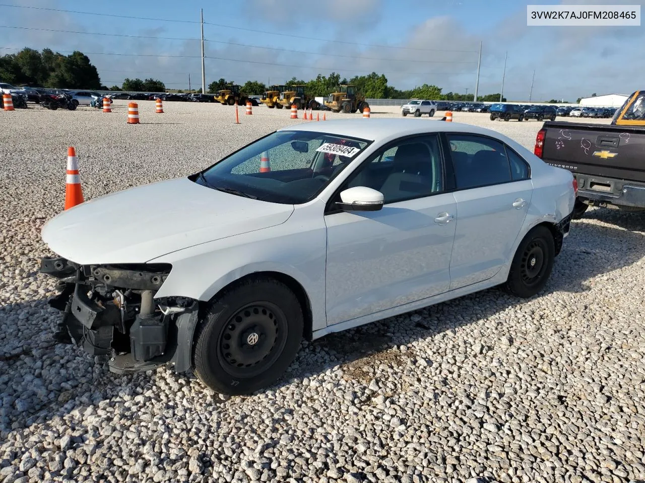 2015 Volkswagen Jetta Base VIN: 3VW2K7AJ0FM208465 Lot: 59309464