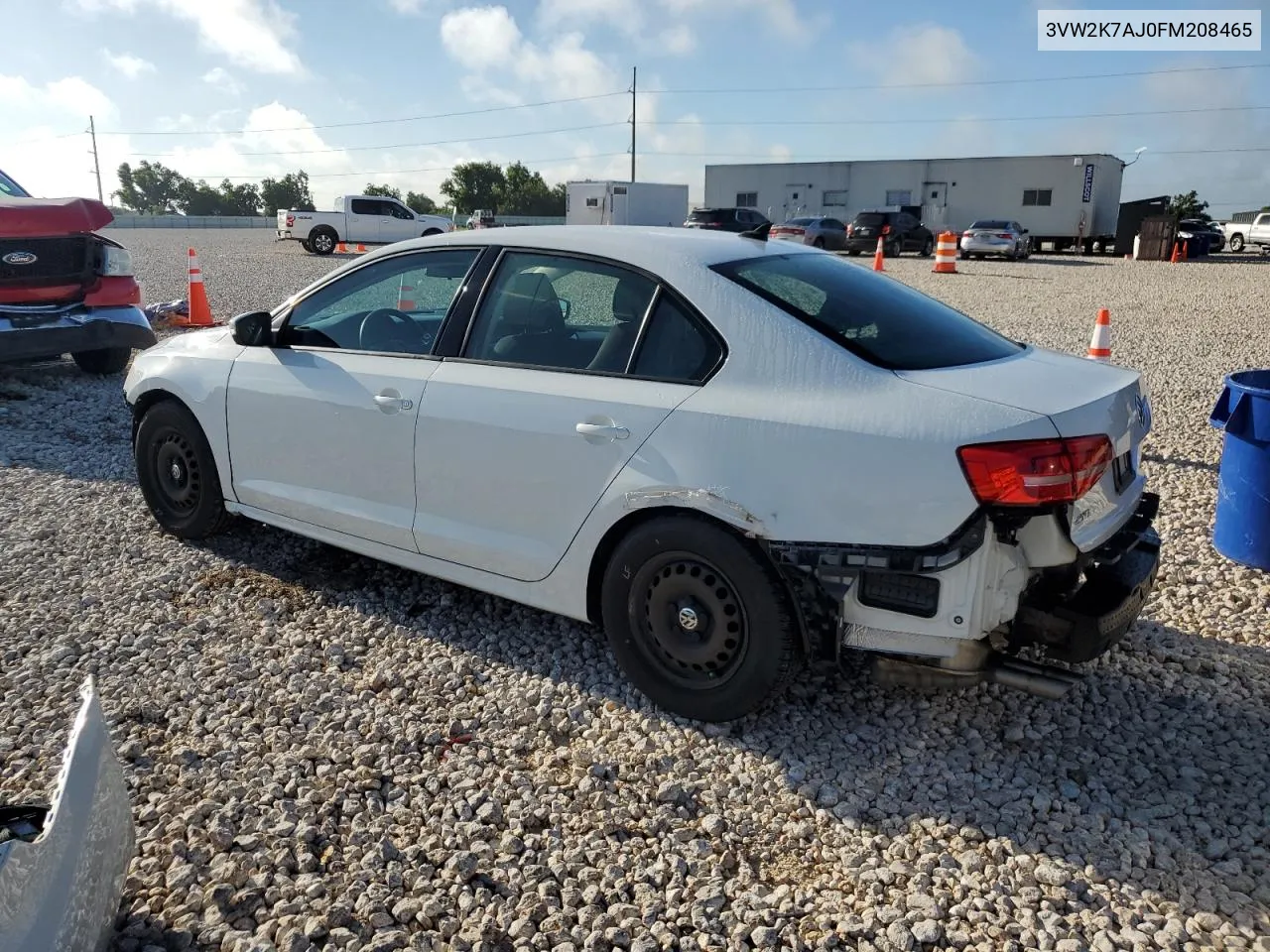 2015 Volkswagen Jetta Base VIN: 3VW2K7AJ0FM208465 Lot: 59309464