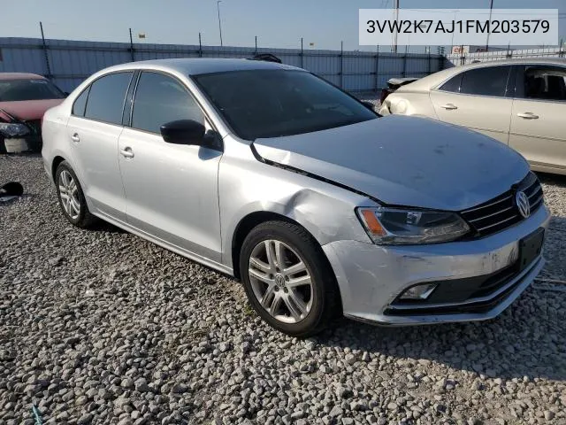 2015 Volkswagen Jetta Base VIN: 3VW2K7AJ1FM203579 Lot: 61994204