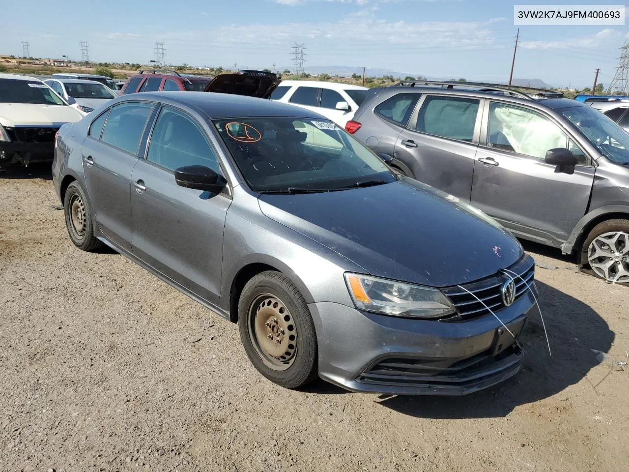 2015 Volkswagen Jetta Base VIN: 3VW2K7AJ9FM400693 Lot: 68151054