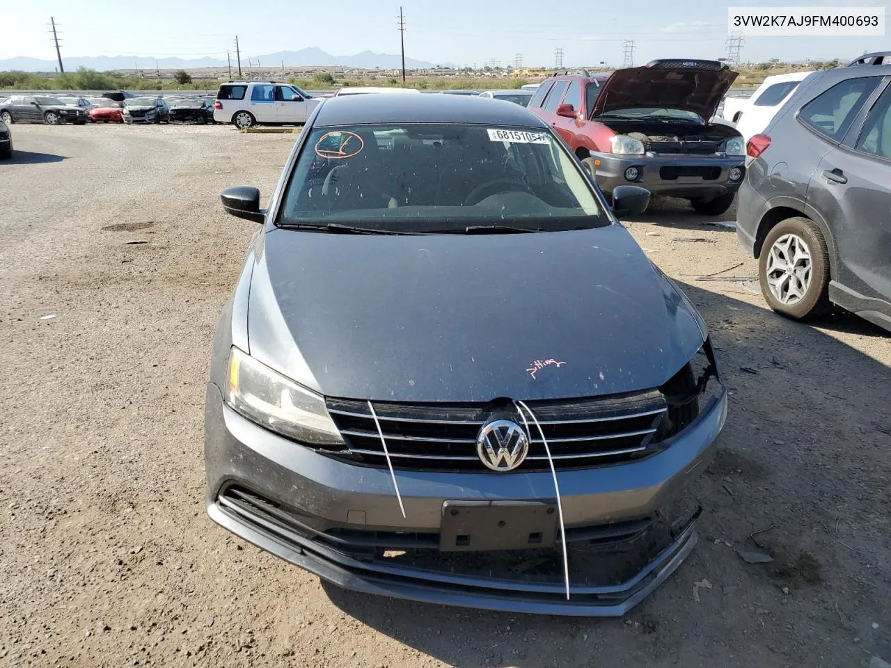 2015 Volkswagen Jetta Base VIN: 3VW2K7AJ9FM400693 Lot: 68151054