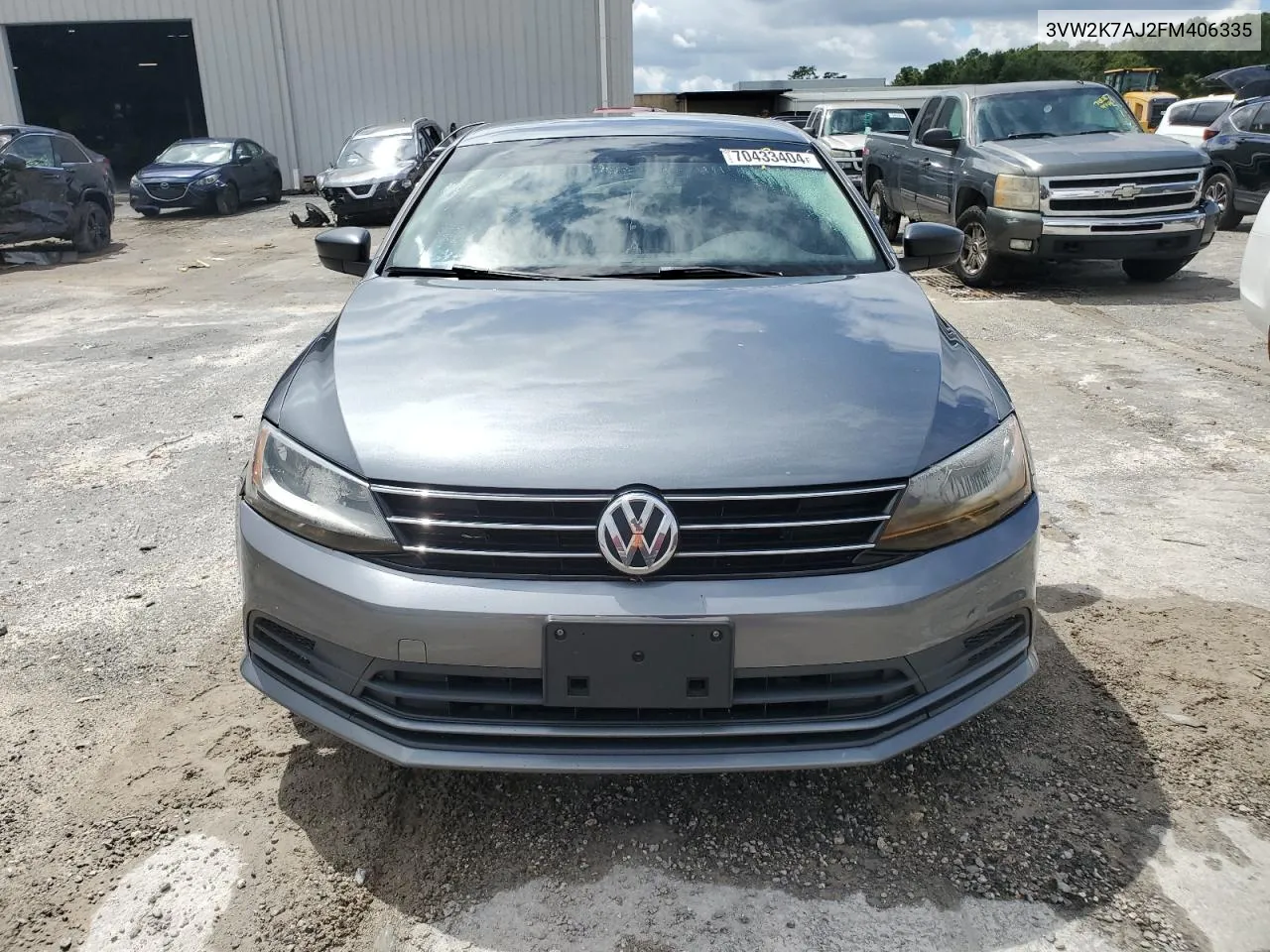 2015 Volkswagen Jetta Base VIN: 3VW2K7AJ2FM406335 Lot: 70433404