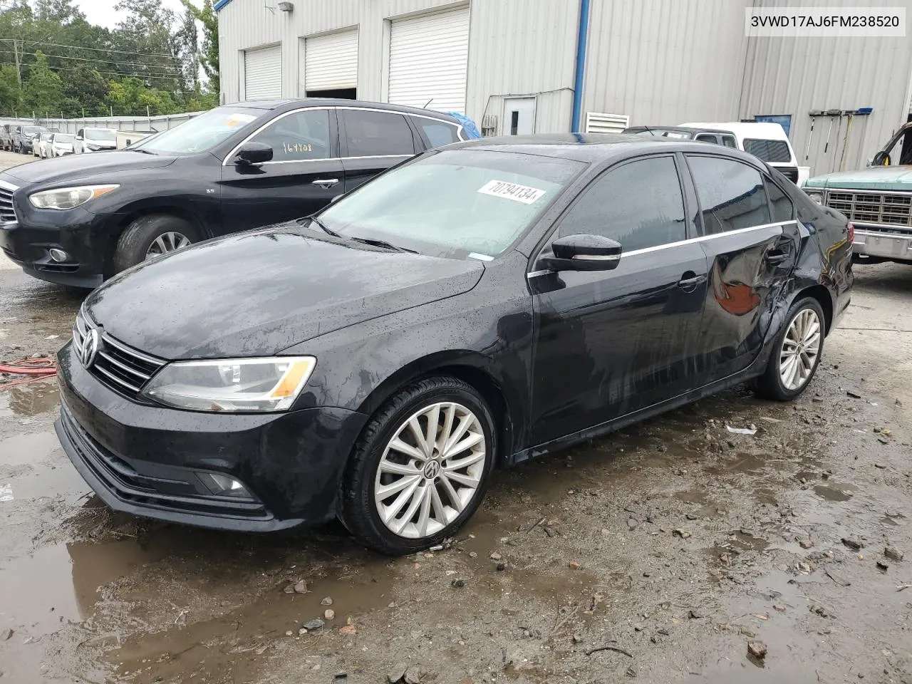 2015 Volkswagen Jetta Se VIN: 3VWD17AJ6FM238520 Lot: 70794134