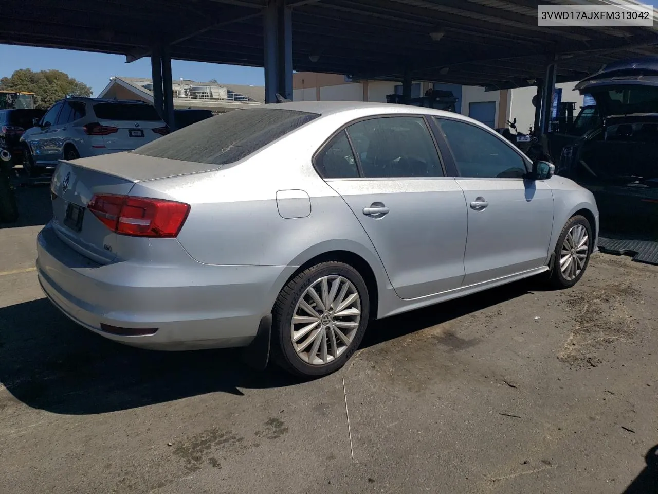 2015 Volkswagen Jetta Se VIN: 3VWD17AJXFM313042 Lot: 71133474