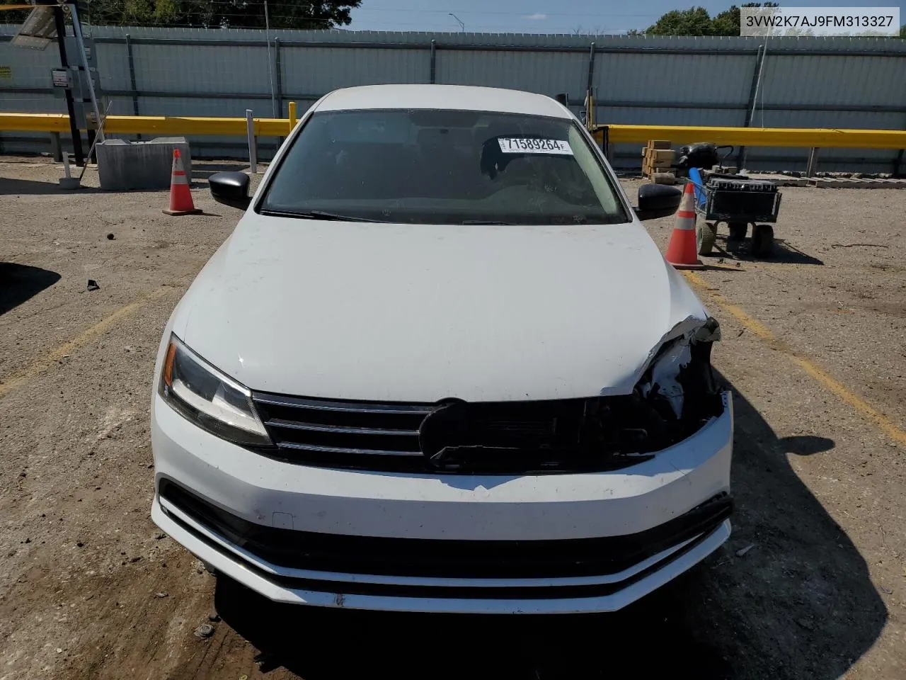 2015 Volkswagen Jetta Base VIN: 3VW2K7AJ9FM313327 Lot: 71589264