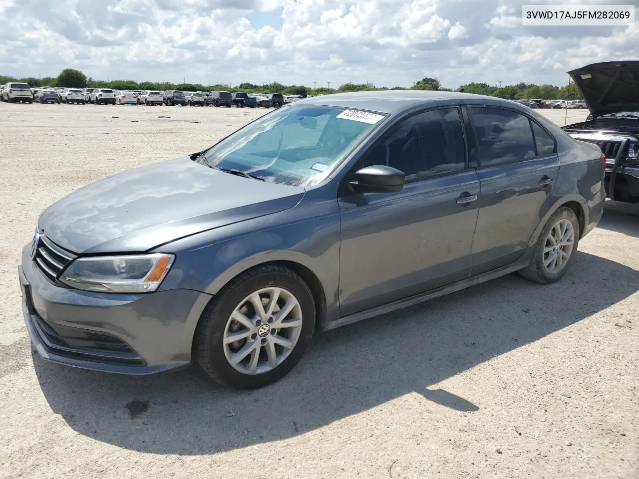 2015 Volkswagen Jetta Se VIN: 3VWD17AJ5FM282069 Lot: 72073404