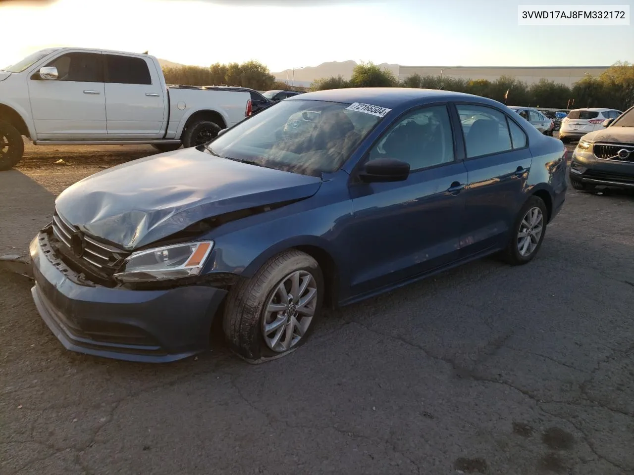 2015 Volkswagen Jetta Se VIN: 3VWD17AJ8FM332172 Lot: 72166504