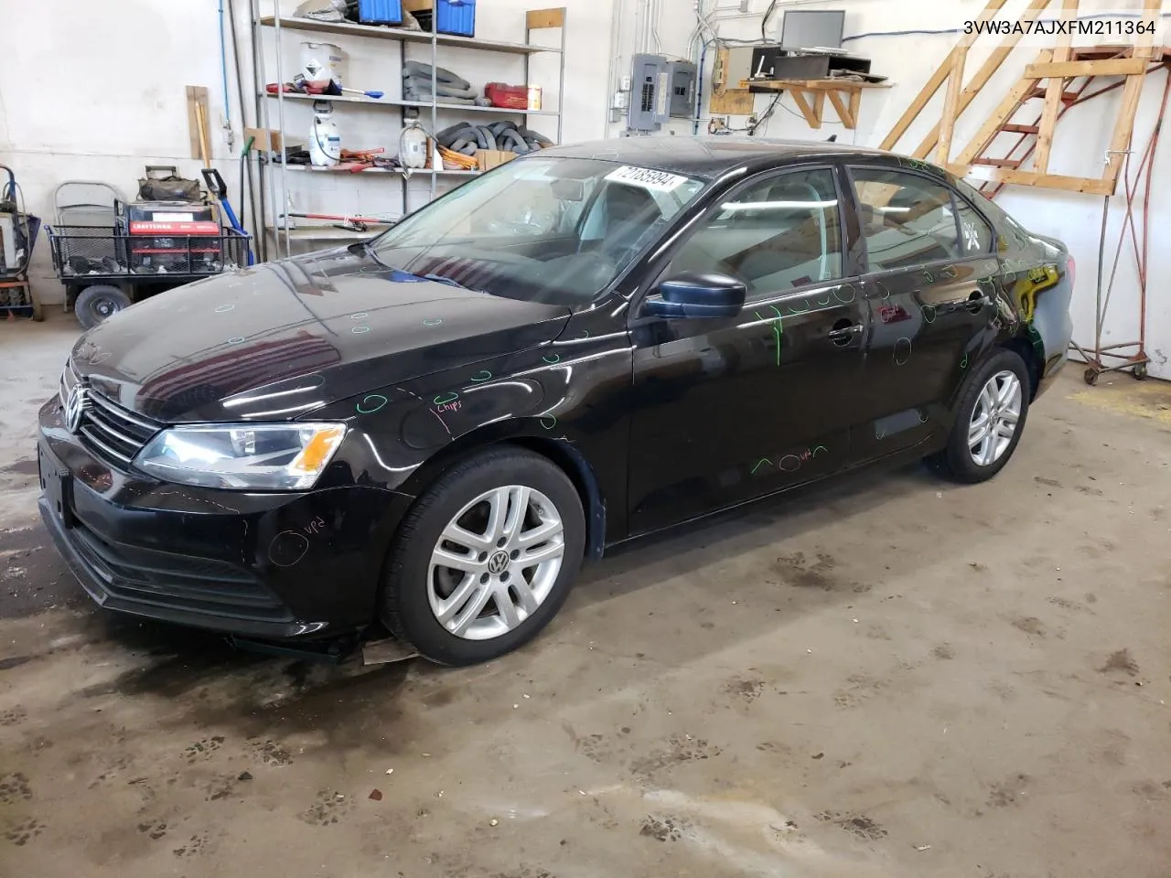 2015 Volkswagen Jetta Tdi VIN: 3VW3A7AJXFM211364 Lot: 72185994