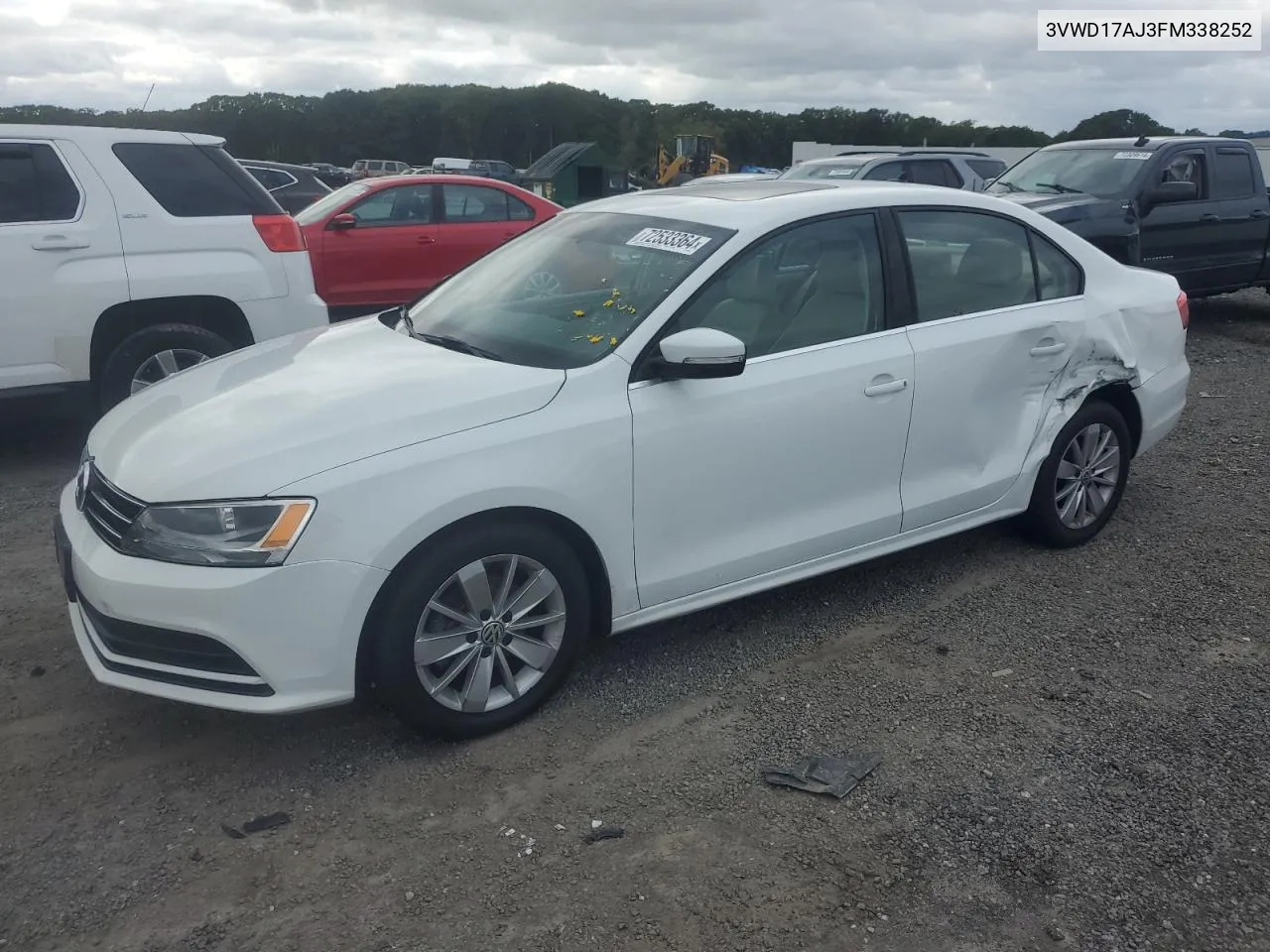 2015 Volkswagen Jetta Se VIN: 3VWD17AJ3FM338252 Lot: 72533364