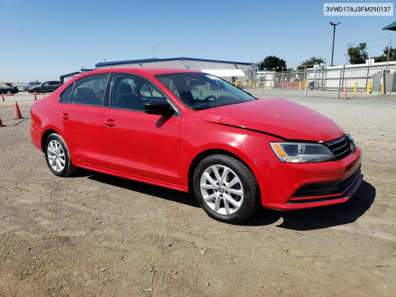 2015 Volkswagen Jetta Se VIN: 3VWD17AJ3FM290137 Lot: 72951314