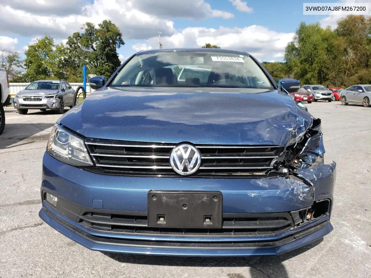 2015 Volkswagen Jetta Se VIN: 3VWD07AJ8FM267200 Lot: 73553834