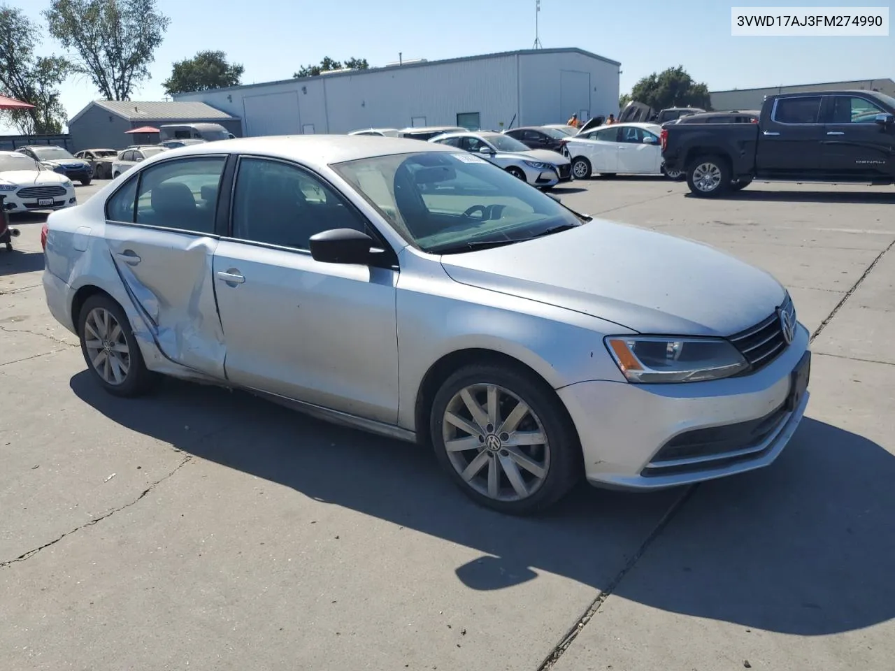 2015 Volkswagen Jetta Se VIN: 3VWD17AJ3FM274990 Lot: 73882354