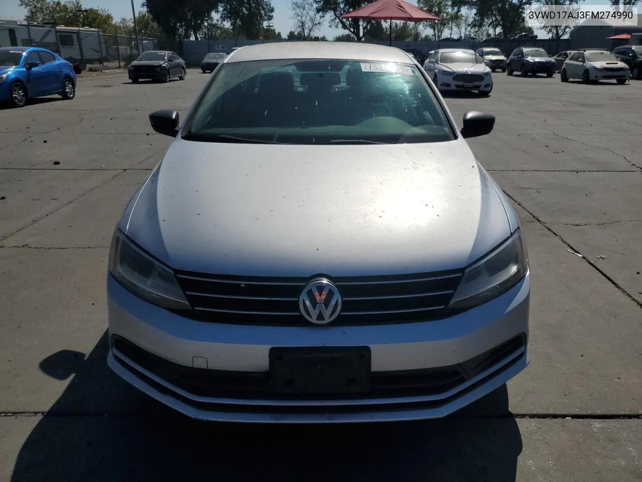 2015 Volkswagen Jetta Se VIN: 3VWD17AJ3FM274990 Lot: 73882354