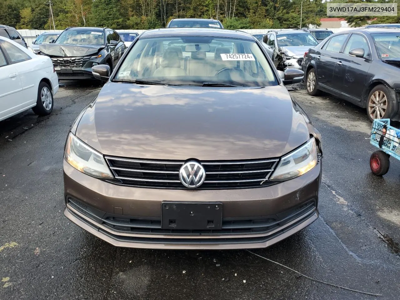 2015 Volkswagen Jetta Se VIN: 3VWD17AJ3FM229404 Lot: 74257724