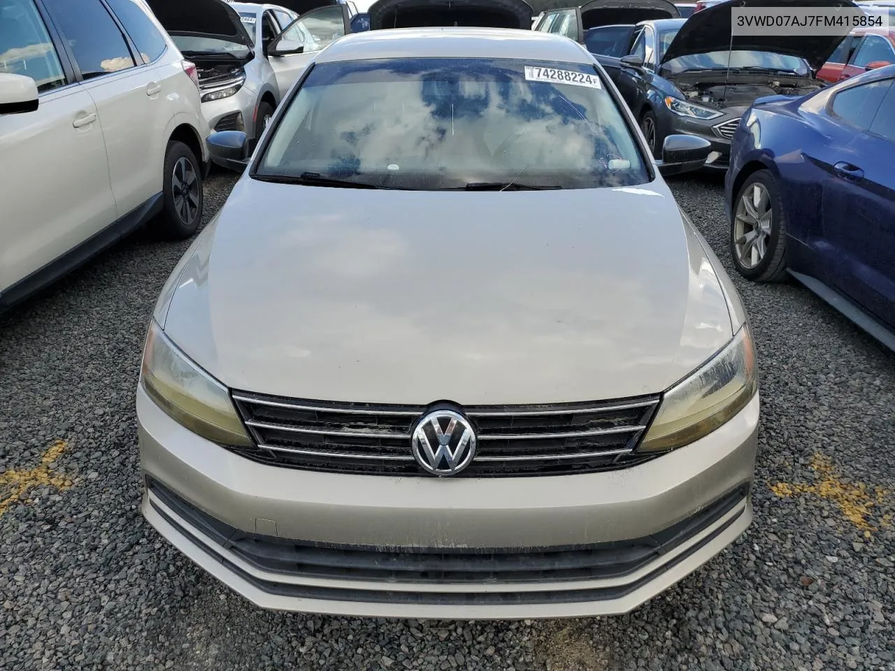 2015 Volkswagen Jetta Se VIN: 3VWD07AJ7FM415854 Lot: 74288224