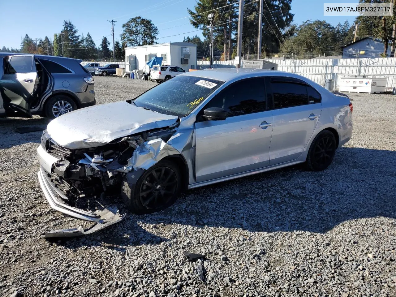 2015 Volkswagen Jetta Se VIN: 3VWD17AJ8FM327117 Lot: 74769894