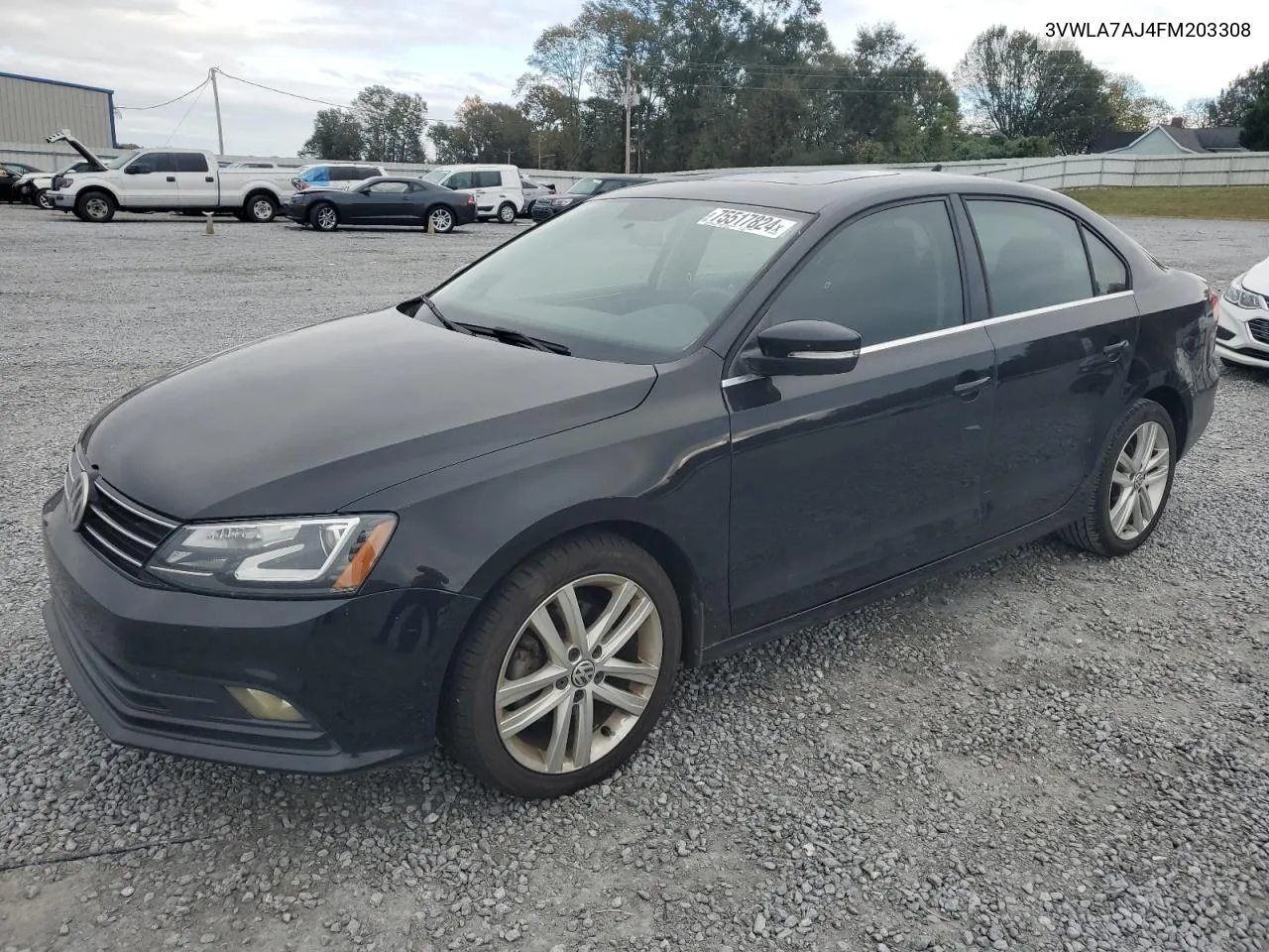 2015 Volkswagen Jetta Tdi VIN: 3VWLA7AJ4FM203308 Lot: 75517824