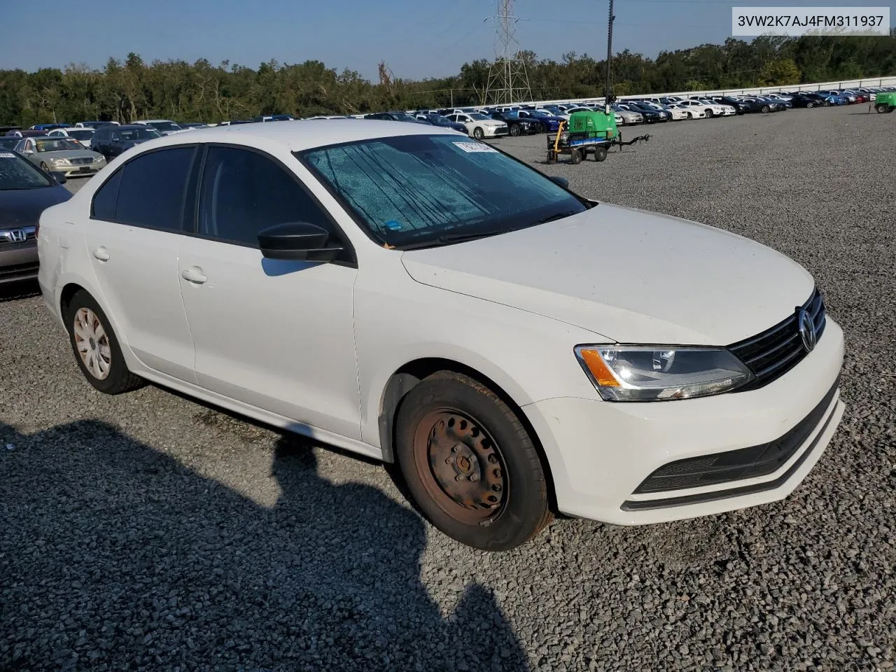 2015 Volkswagen Jetta Base VIN: 3VW2K7AJ4FM311937 Lot: 76277204