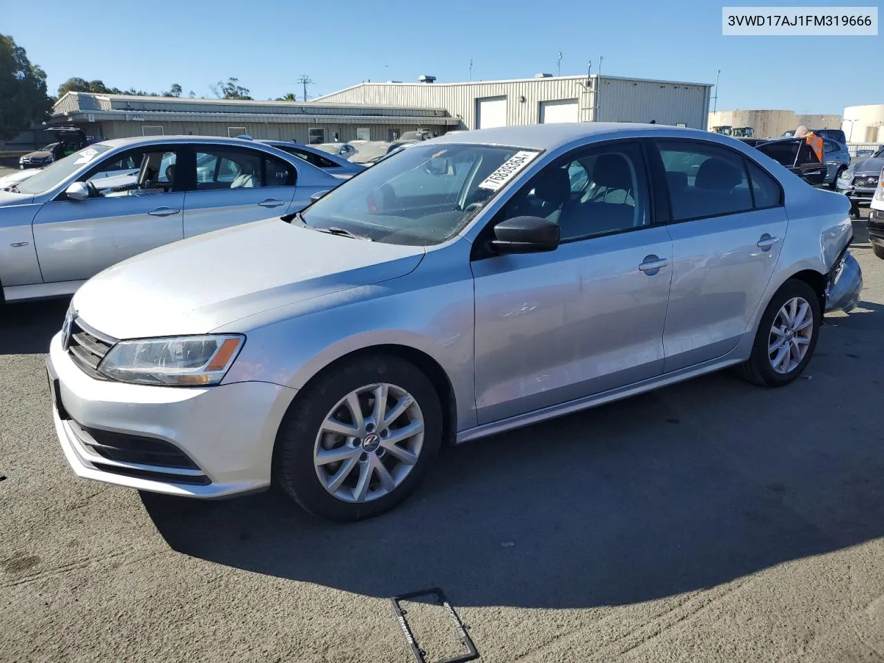 2015 Volkswagen Jetta Se VIN: 3VWD17AJ1FM319666 Lot: 76839364