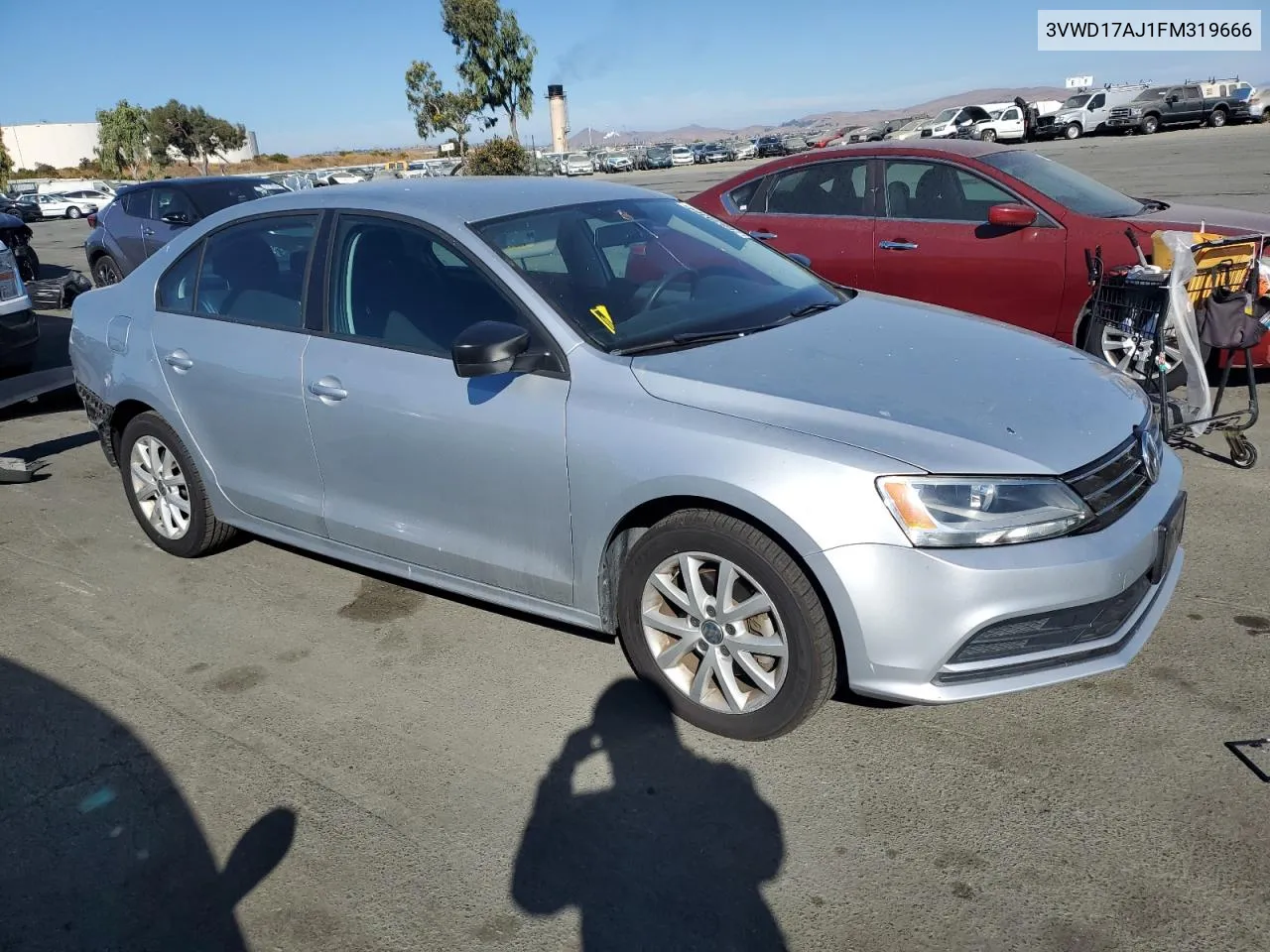 2015 Volkswagen Jetta Se VIN: 3VWD17AJ1FM319666 Lot: 76839364