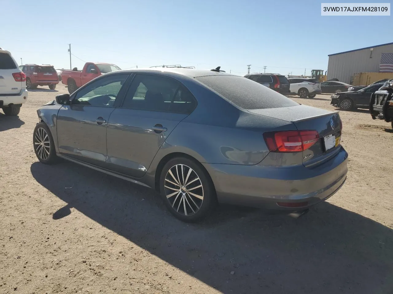 2015 Volkswagen Jetta Se VIN: 3VWD17AJXFM428109 Lot: 76885754