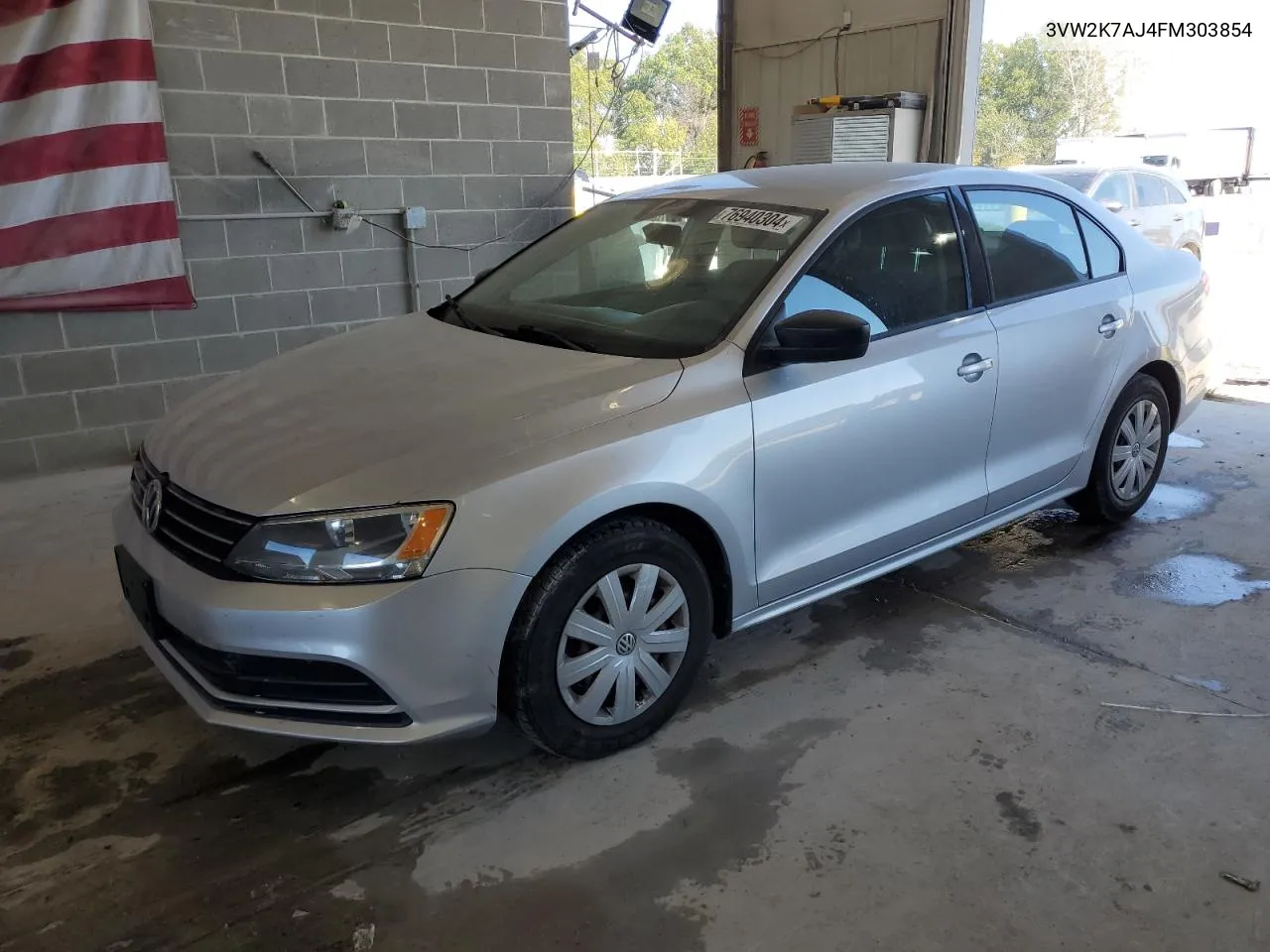 2015 Volkswagen Jetta Base VIN: 3VW2K7AJ4FM303854 Lot: 76940304