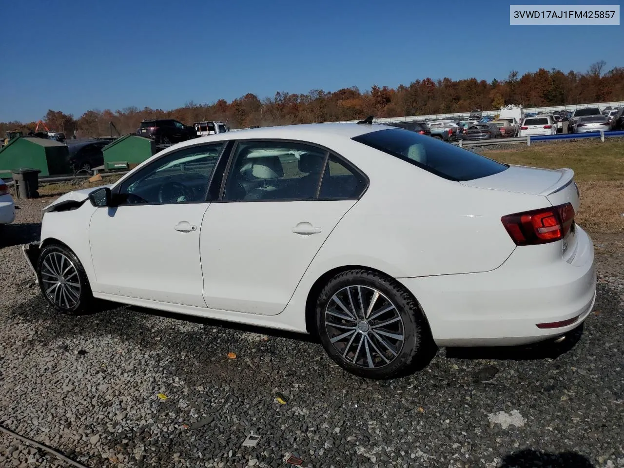 2015 Volkswagen Jetta Se VIN: 3VWD17AJ1FM425857 Lot: 77211344