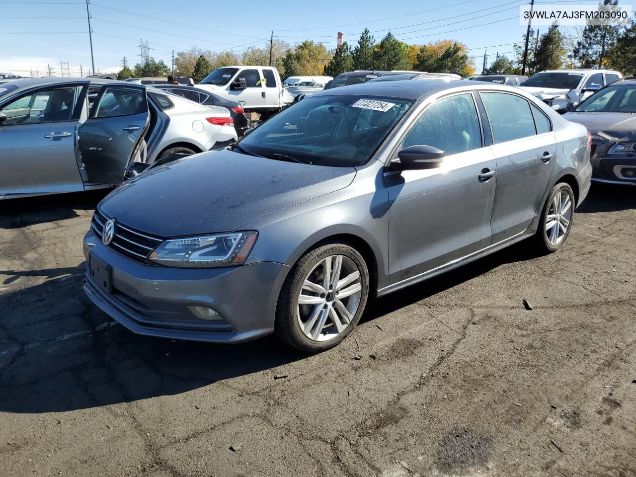 2015 Volkswagen Jetta Tdi VIN: 3VWLA7AJ3FM203090 Lot: 77227254