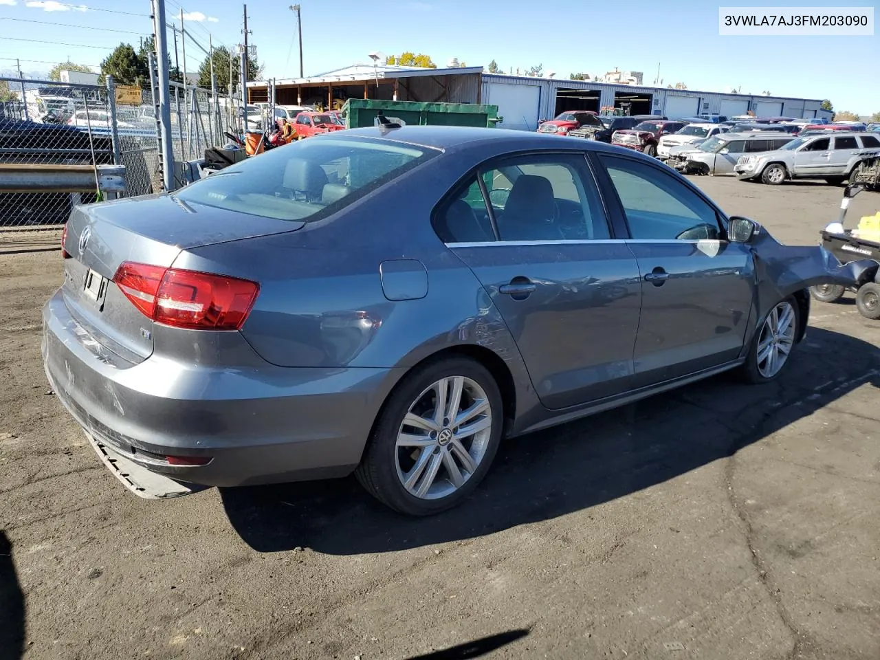 2015 Volkswagen Jetta Tdi VIN: 3VWLA7AJ3FM203090 Lot: 77227254