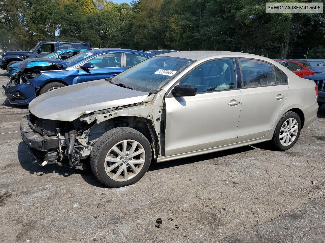 2015 Volkswagen Jetta Se VIN: 3VWD17AJ3FM415606 Lot: 77470444