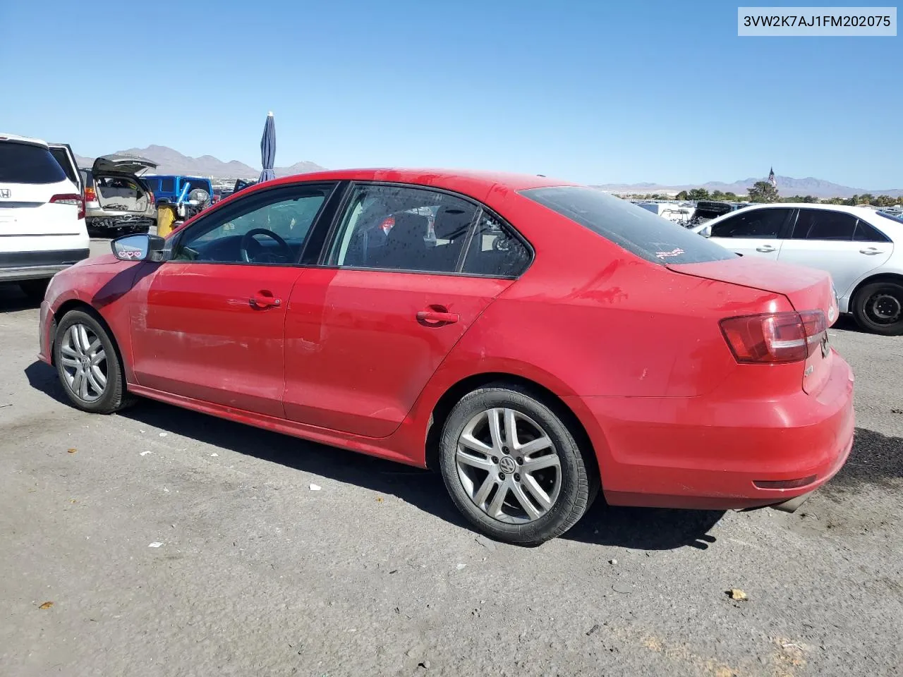 2015 Volkswagen Jetta Base VIN: 3VW2K7AJ1FM202075 Lot: 77498374