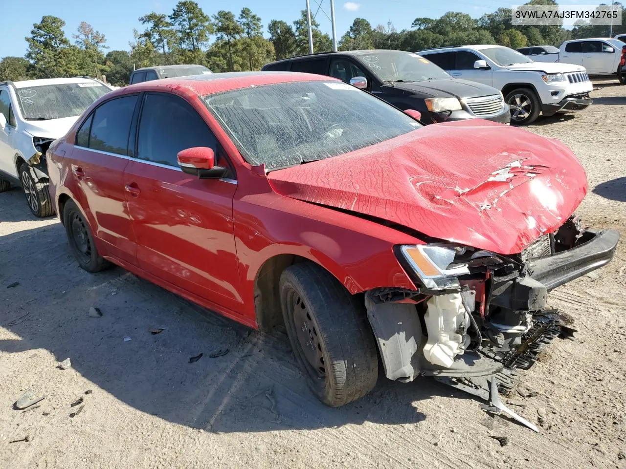 2015 Volkswagen Jetta Tdi VIN: 3VWLA7AJ3FM342765 Lot: 77776544