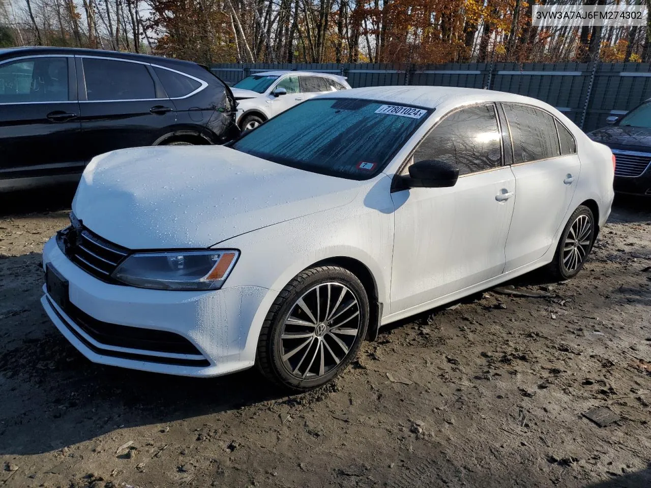 2015 Volkswagen Jetta Tdi VIN: 3VW3A7AJ6FM274302 Lot: 77801024