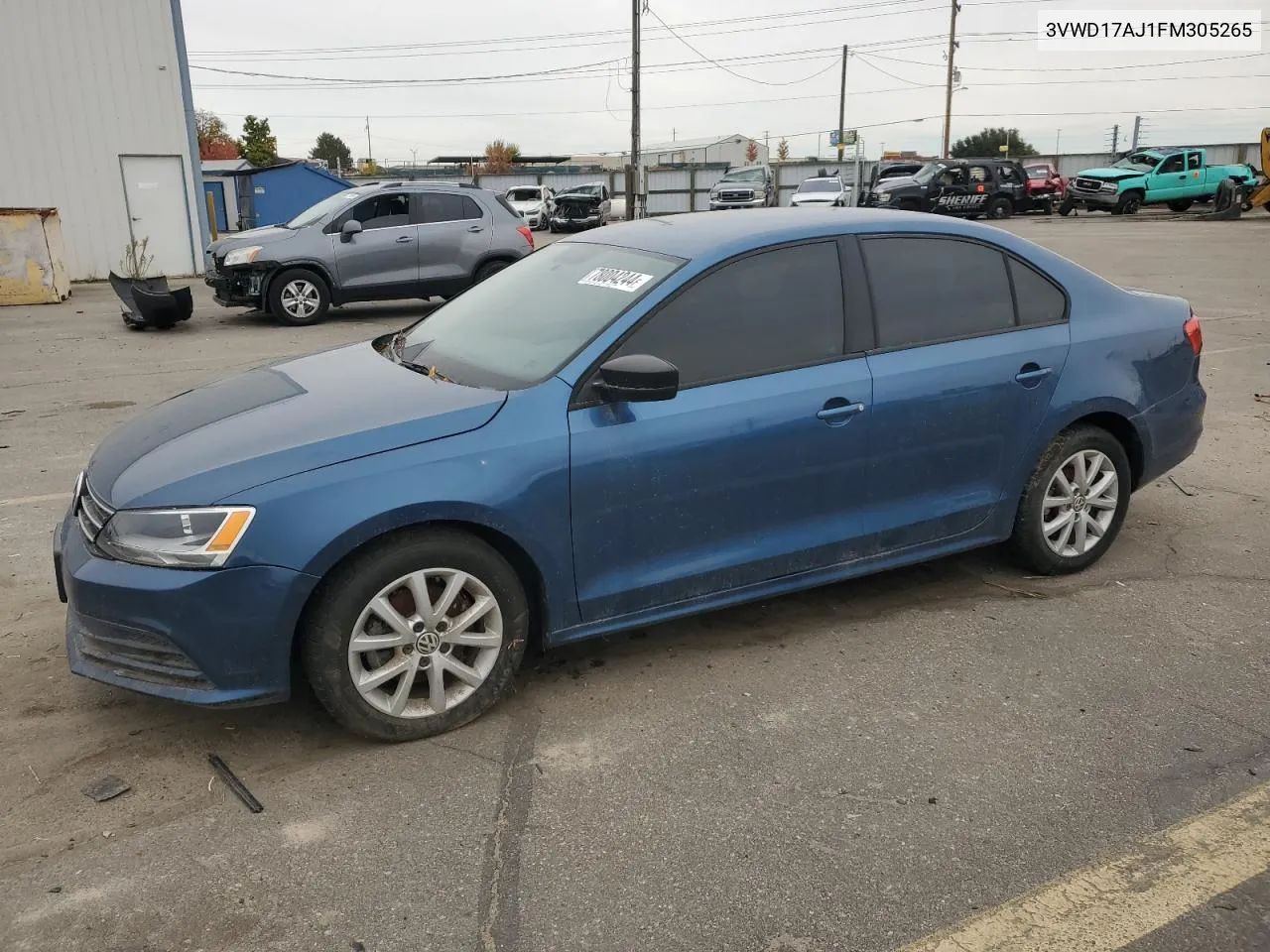 2015 Volkswagen Jetta Se VIN: 3VWD17AJ1FM305265 Lot: 78004244