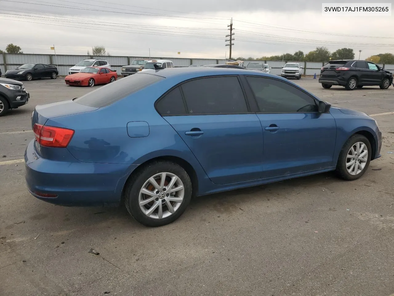 2015 Volkswagen Jetta Se VIN: 3VWD17AJ1FM305265 Lot: 78004244