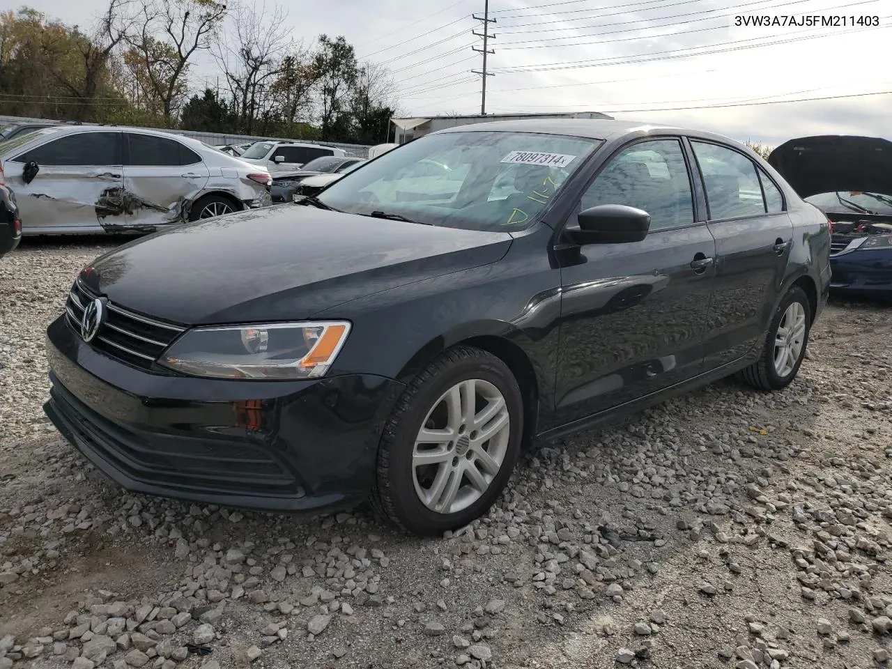 2015 Volkswagen Jetta Tdi VIN: 3VW3A7AJ5FM211403 Lot: 78097314