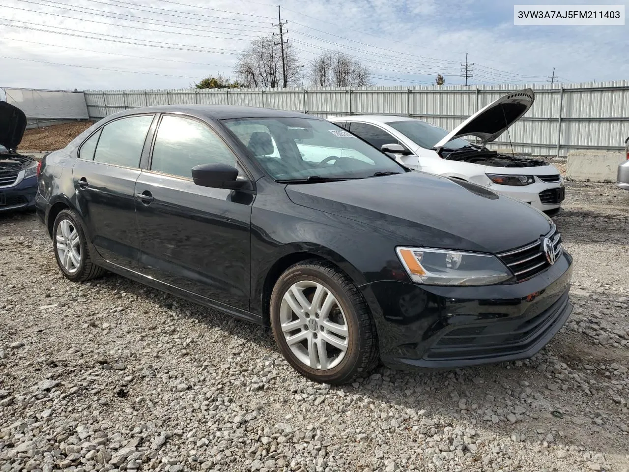 2015 Volkswagen Jetta Tdi VIN: 3VW3A7AJ5FM211403 Lot: 78097314